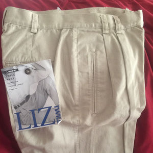 Liz Claiborne LizWare Twill Pants Beige